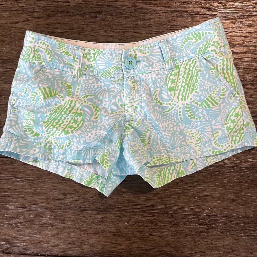 Lilly Pulitzer Get Crackin Walsh Shorts sz 00